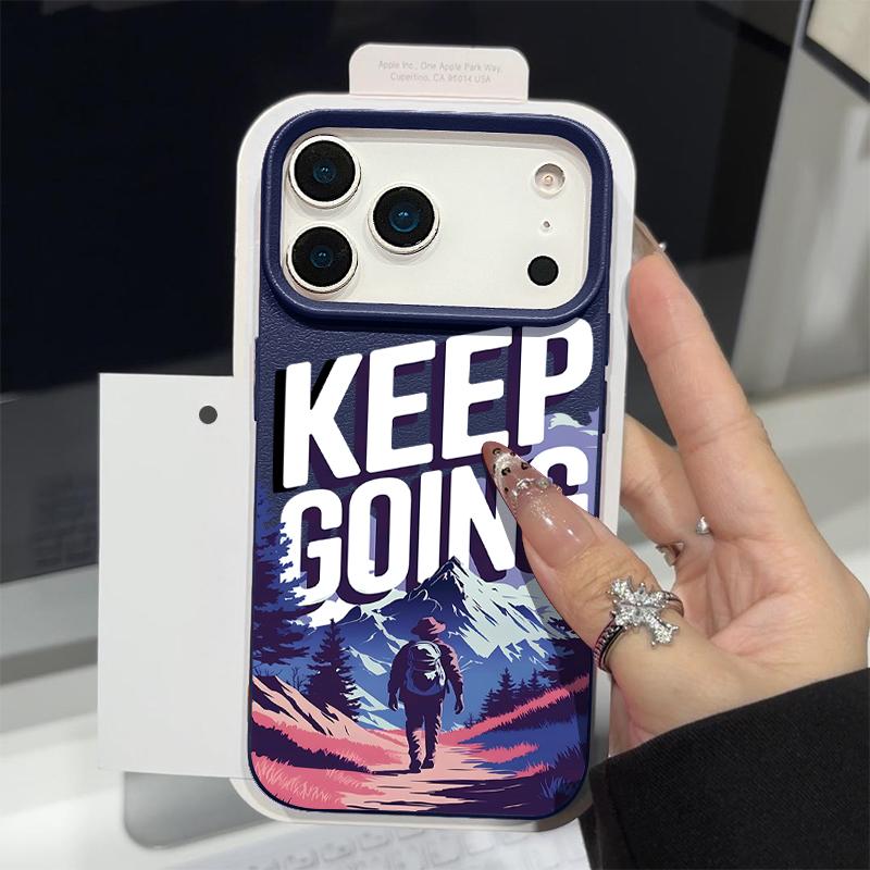 Mountain Waves Print Case For iPhone 17 18 Pro Max Leather Texture Silicone Cover For iPhone 16 15 14 13 Pro Max 16E 17E