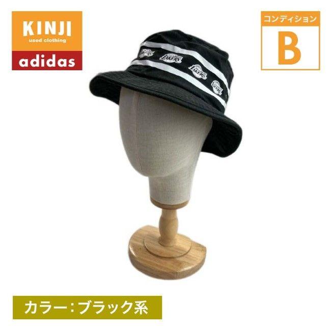 Used [Used] adidas bucket hat hat bucket hat LOS ANGELES LAKERS NBA brand logo line print monotone sporty cotton used clothing /4107