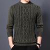 [Pure Wool] Extra Thick Sweater Men'S Autumn And Winter Round Neck Warm Bottoming Top Knitted Sweater