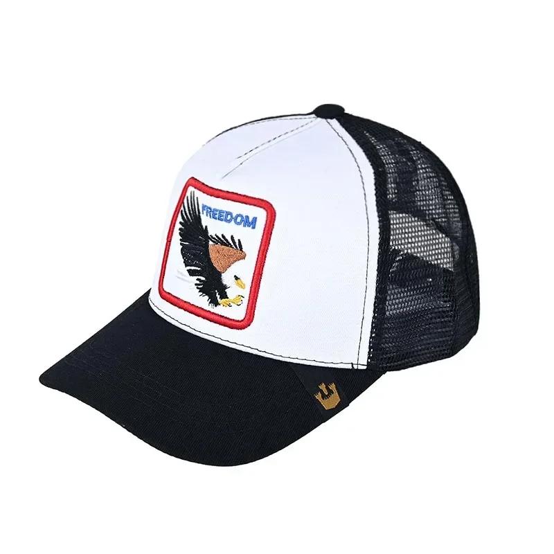 Șepci de baseball Bărbați, femei, șapcă snapback hip hop, cu animale de modă, broderie de vară, șapci de camioner din plasă respirabilă, îmbrăcăminte de stradă, os