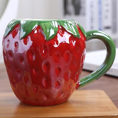 Süße Keramik-Morgenbecher Langlebige Tee mit Griff oder Kaltgetränke Saft Wasser Becher für