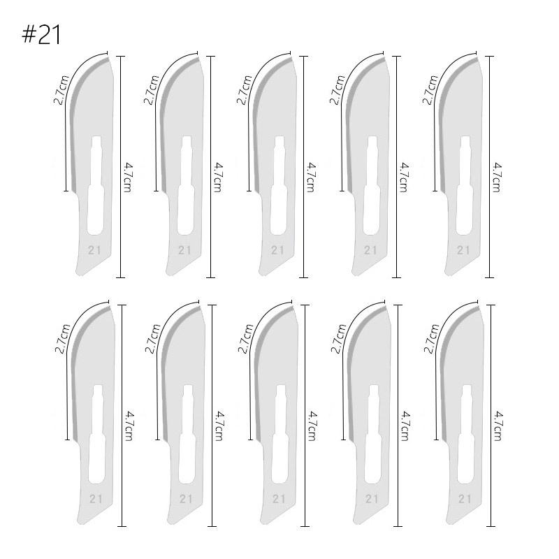 10pcs Knife Blades NO.10/11/12/15/18/20/21/22/23/24/25/60 Metal Engraving Repalce Blades DIY Wood Carving Fruit Sculpture Cutter