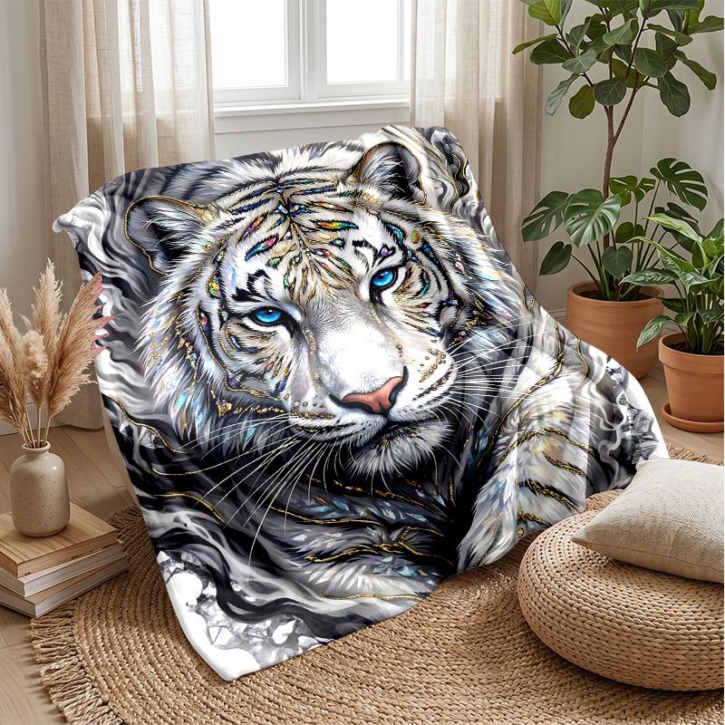 Tiger Spirit Artwork 1 Theme blanket Lightweight Warm Flannel Blanket Decorative Throw Blanket for Home Decoration