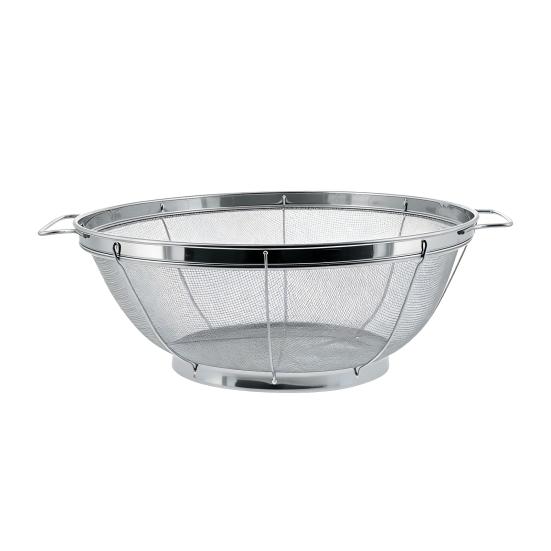 

Stainless Steel Colander Fine Mesh Colander with Double Handles And Resting Base Strainer 22cm