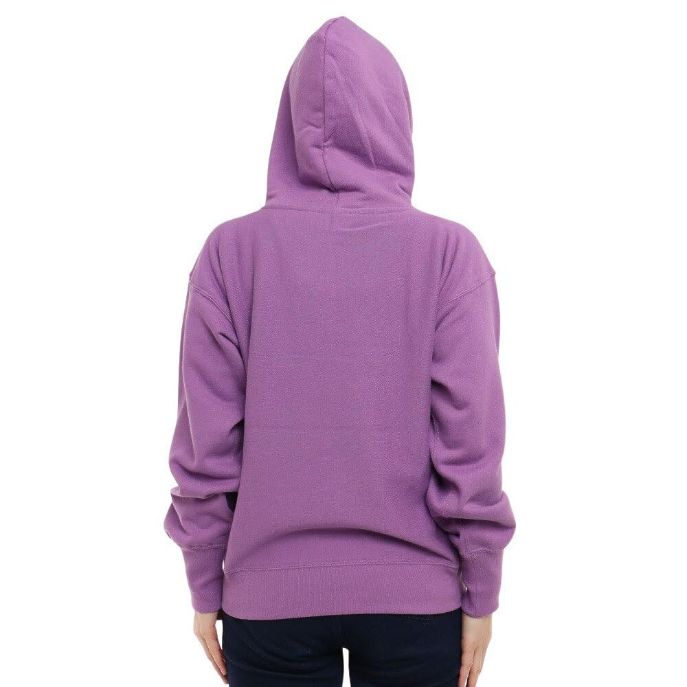 Champion Long Sleeve Cotton 10oz Ribbed Knit Reverse Weave Hooded Sweatshirt Size M Women's 100% (CW-W102), Purple,