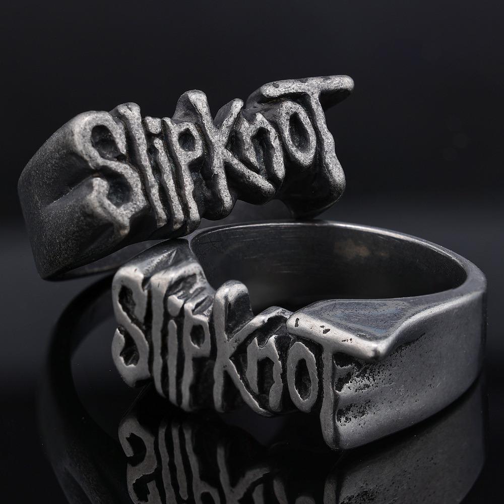 Pánsky prsteň SLIPKNOT z titánovej ocele Punk Biker Gotický šperk Módny doplnok