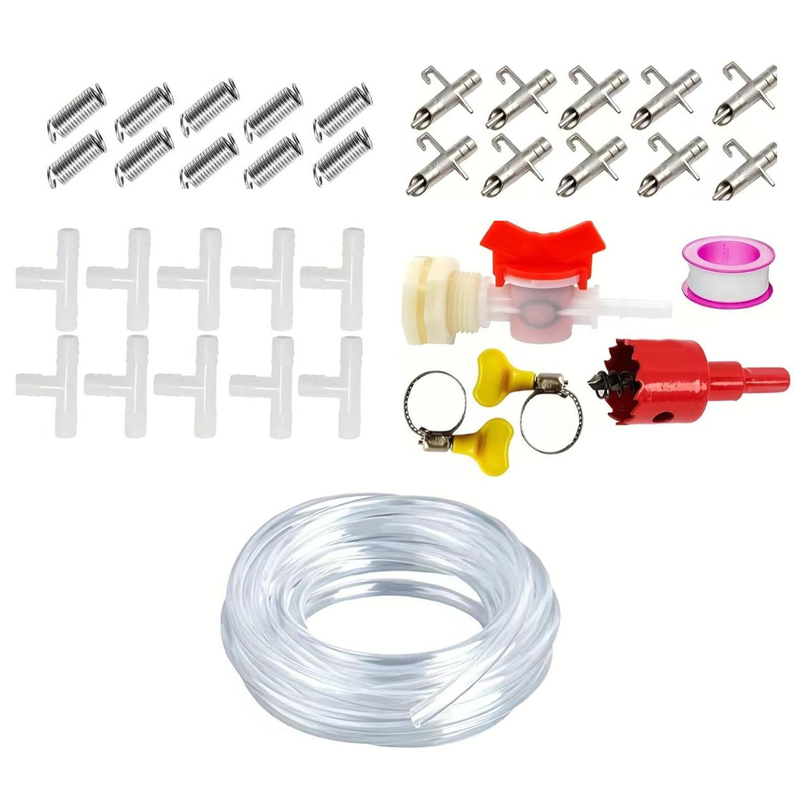 

Набор из 10/20 автоматических систем поения кроликов с ниппельными поилками для кормления мелких домашних животных и птицы 10