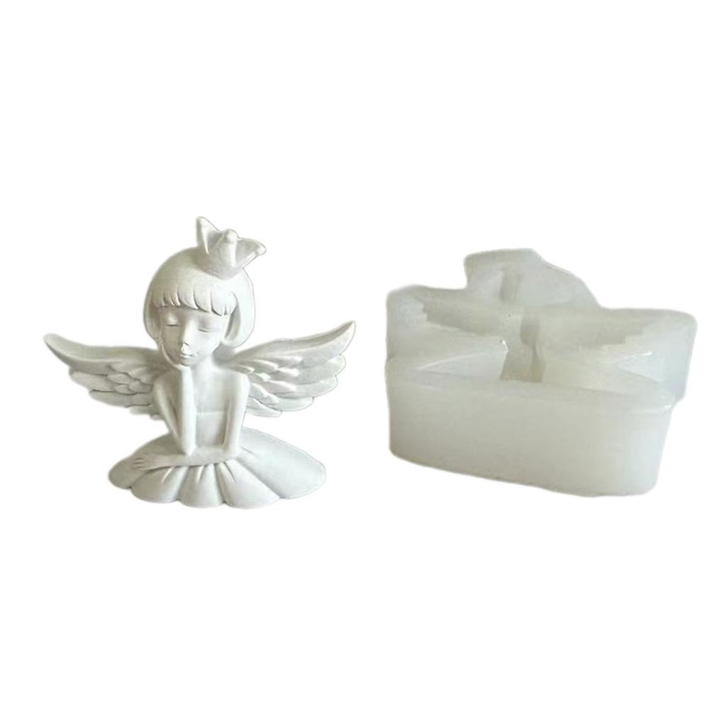 Angel Girl Silicone Molds Epoxy Resin Mold DIY Scented Candle Mold Table Ornament Making Tool for Making Crafts Decor