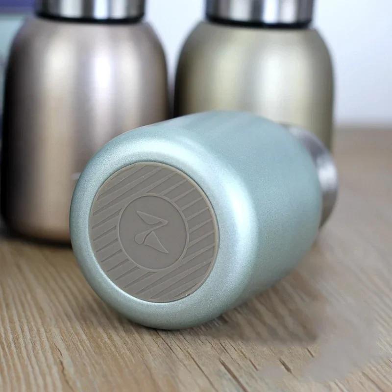 1Pc 300ML Fashion Mini Coffee Vacuum Flasks Lovely Stainless Steel Thermos Portable Travel Water Bottle With Lid Cups