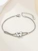 New stainless steel wholesale 26 English letters double-layer ring gold-plated bracelet