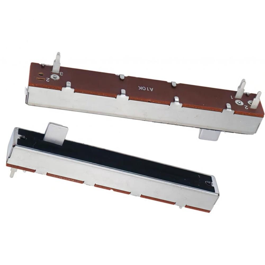 1pc 88mm 3-Pin Single Potentiometer A10K B10K Straight Slide Potentiometer Instruments Parts Accessories
