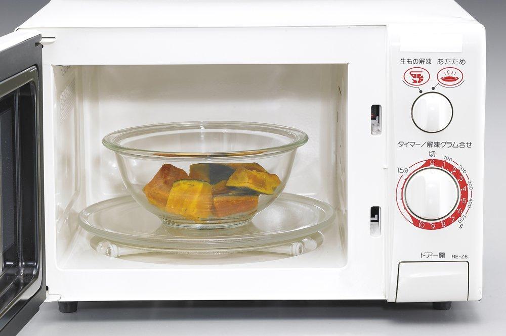 Iwaki AGC Techno Glass, Heat Resistant Glass Bowl, Round, 4 Piece Set, Includes Measuring Cup