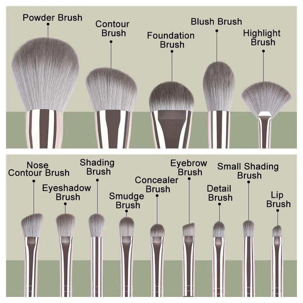 14Pcs Soft Bristle Makeup Brushes Set Fluffy Brush Head Professional Makeup Tools  Full Face Makeup