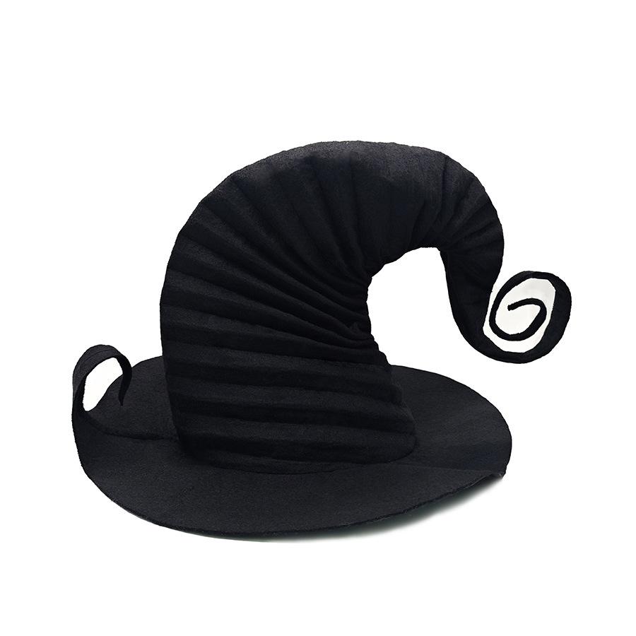 Witch Hat, Pleated Hat, Halloween Hat, Halloween Headwear, Windproof Rope, Party Decoration, Cosplay Props