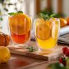 Double-Walled Glasses [350ml, Set of 2] Heat-Resistant Glass Tumblers, Condensation-Free, Double-Walled, Insulated, Transparent, Microwave, Dishwasher