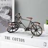 1pc Alloy Bicycle Model Vintage Ornament Retro Furnishings Simulated Bike Figurine For Home Decor Shelf Tabletop Store Christmas