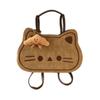 Cute Cartoon Cat Backpack For Women And Men With Pu Material And Daily Use Storage