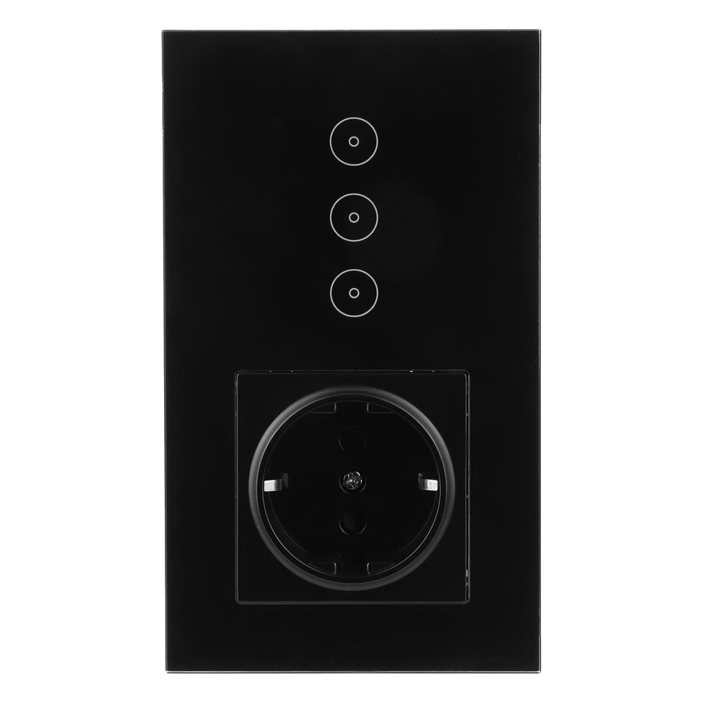 Multifunction Smart Wall Switch with Socket WiFi Switch Socket for Tuya  95?/AC 10A