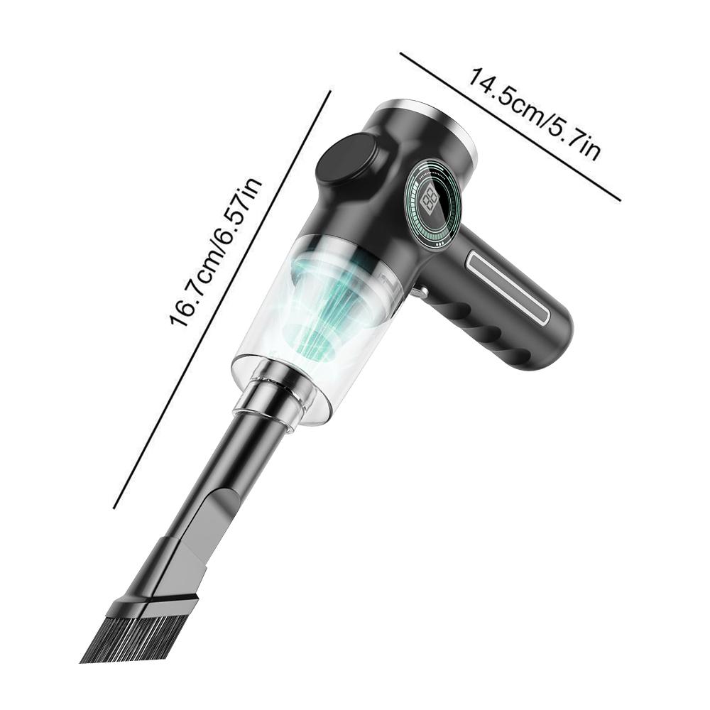 29000Pa Mini Wireless Vacuum Cleaner 120W Strong Suction Handheld Car Mounted Electric Cleaner with LCD power display & 3 filter