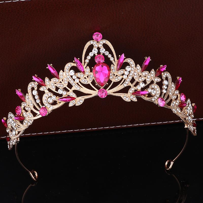 Bridal Diamond Crown Wedding Photography Matching Tiara Hair Accessories Princess Crown Girls Hairband Birthday Accessories
