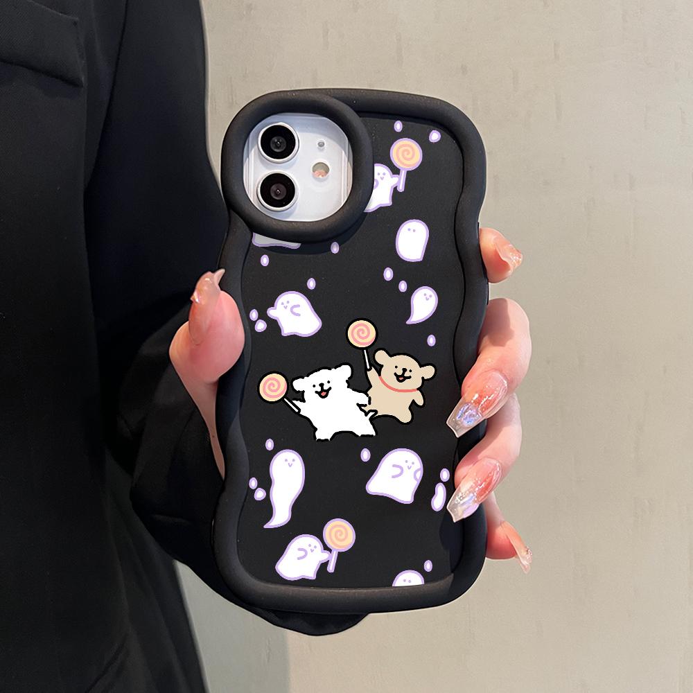 Big Wave Edge Soft Silicone Material Macaron Phone Case Shockproof Protective Rubber Casing for iPhone Samsung Huawei Honor Xiaomi Redmi OnePlus Moto