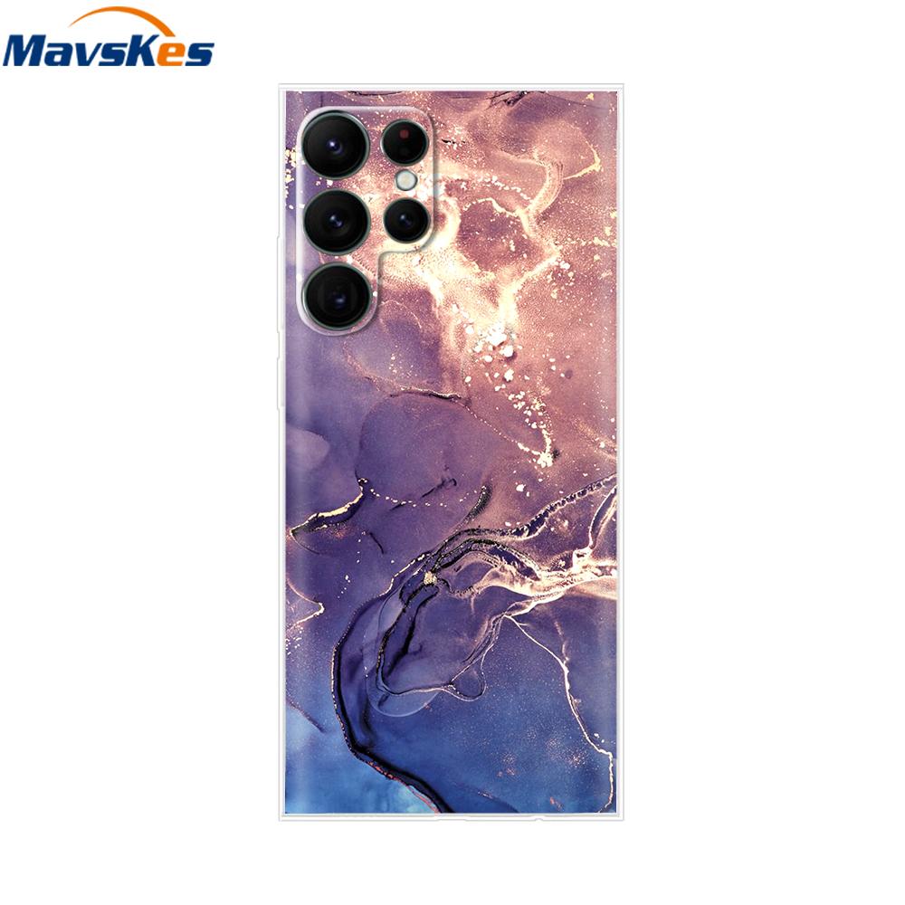 For Samsung Galaxy S22 Case S22 Ultra Transparent TPU Soft Silicon Cover For Samsung S22 Plus GalaxyS22+ Back Cases Phone Bumper