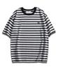 LIKE THE MOST Double Stripe Oversized Short Sleeve T-Shirt_White
