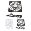 140mm ARGB PWM Fan Ultra Thin Fan Speed 300‑1100RPM 76.5CFM Hydraulic Bearing Silent Computer Case Fan 15 Blade ABS for Office