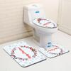 Christmas Bathroom Floor Mat Toilet Three-Piece Set