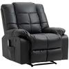 Massage Chair, Relax Chair, 8 Vibration Points, Reclining Function, Faux Leather, Black, 94x99x99cm