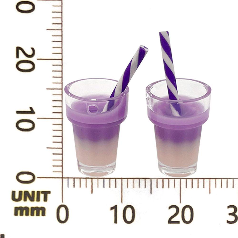 10-Color Resin Pearl Bubble Tea Charm for DIY Jewelry