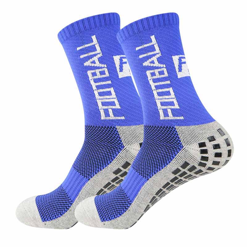 Men's Non-Slip Glue-Dot Football Socks - Thick Towel Cushion, Mid-Tube Training Sports Socks