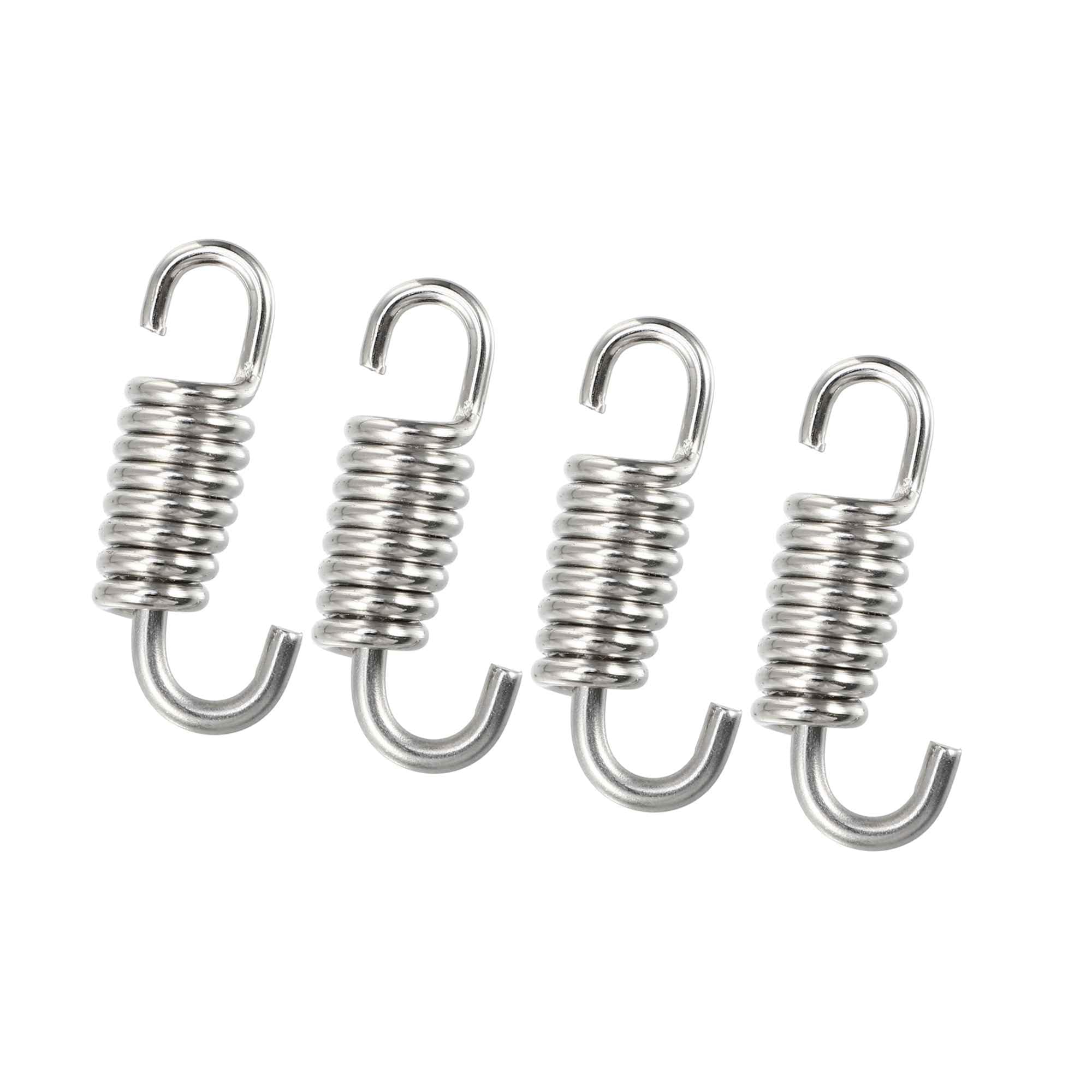 

BULLSPANN Muffler Exhaust Pipe Spring for Motorcycle Universal Stainless Steel 43mm Silver Tone 4pcs Replacement Parts Accessories