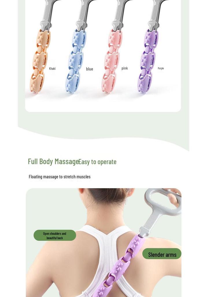 Adjustable Roller Massager: Neck, Shoulder & Back Relief with Detachable Ball