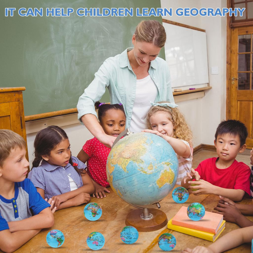 24Pcs  Stress Balls Mini  Stress Balls  World Map Foam Ball For Kids Adults Games Education Stress Relief Home Of