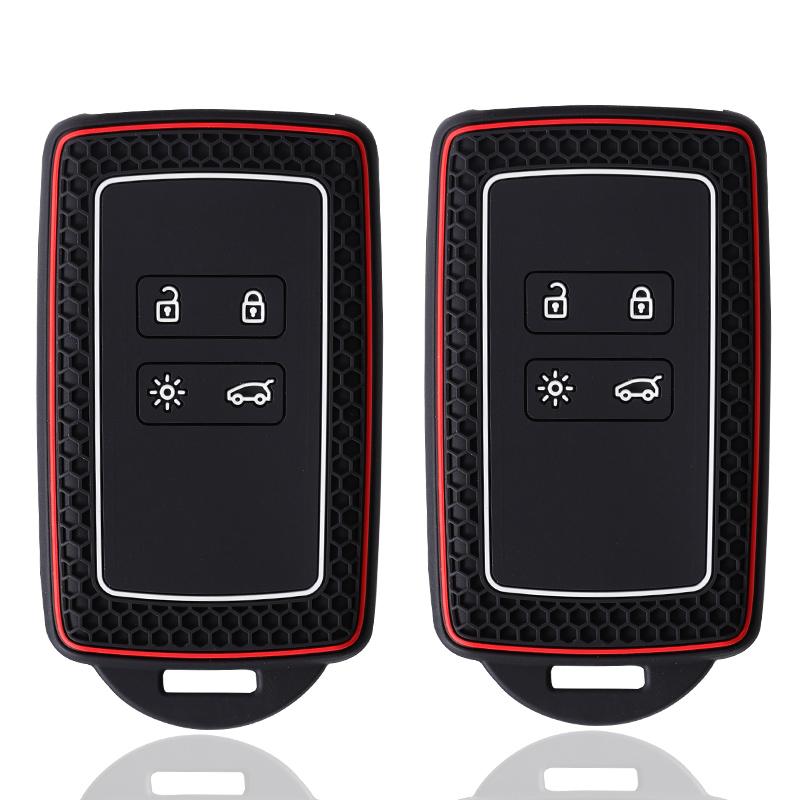 Silicone Shell Fob Holder Car Key Case Cover For Renault Espace 5 Kadjar Koleos Captur Megane 4 Talisman Arkana Dacia Sandero