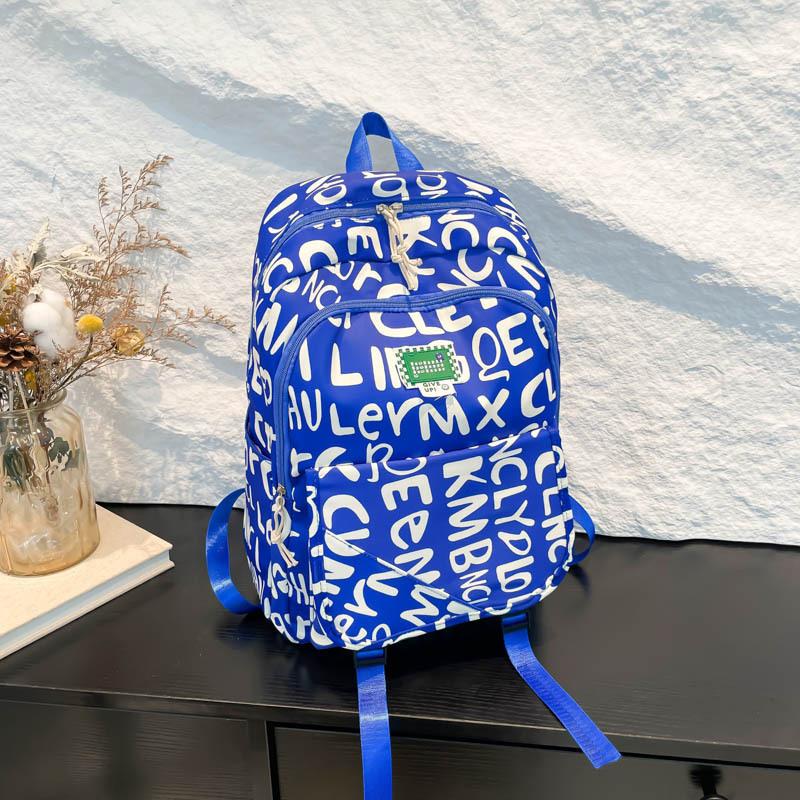 

2025 backpack fresh and sweet personality beautiful new large capacity simple campus light fashion backpack синий