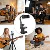 Guitar Phone Bracket Universal Nonslip Mount Clamp Adjustable Guitar Phone Holder for Guitarists Easy To Install