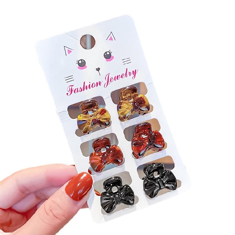 6 Pieces Elegant Leopard Acrylic Hair Claw Hairpin Hair Clip for Women and Girls Fashion Headwear Hair Ornament