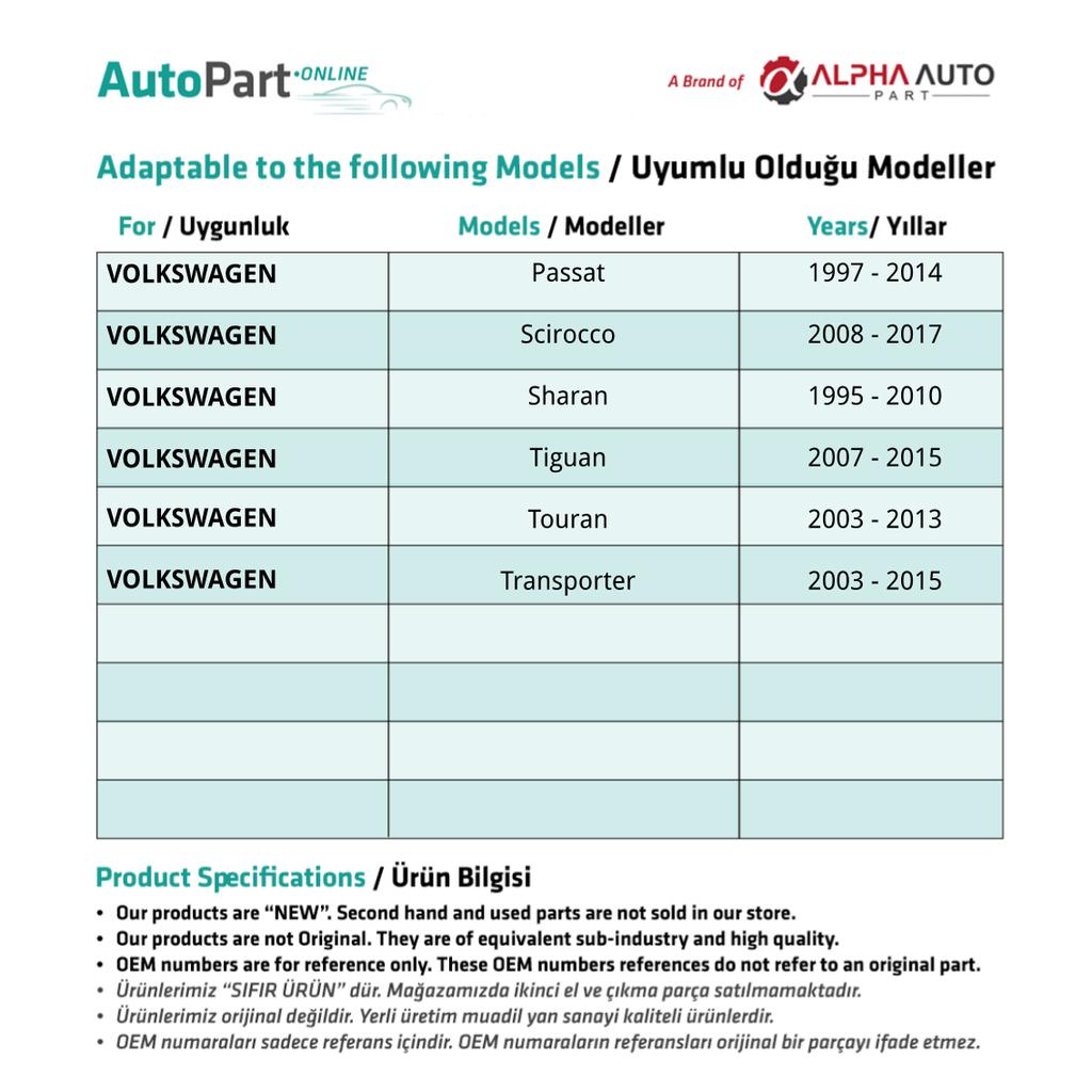 Rear Water Sprinkler Nozzle for Volkswagen, Skoda, Seat