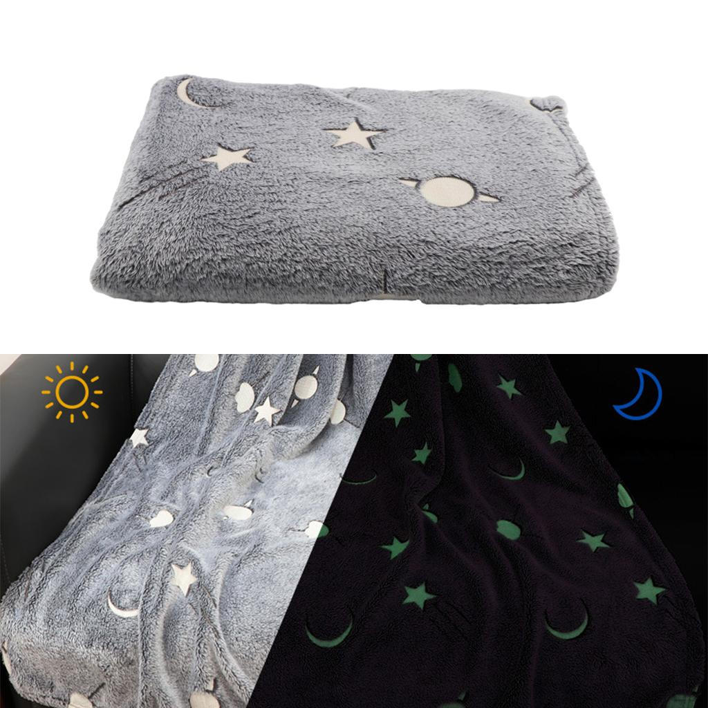 in The Throws Furry moon Bedding Flannel Luminous Winter/ for Adults Holiday