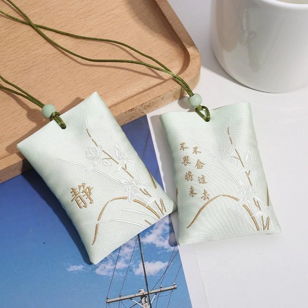 Klassischer japanischer Gebets-Glücksbringer Omamori Beten Schönheit Bestickte Beutel Glück Kaiserliches Paar Schlüsselanhänger Herbstfest