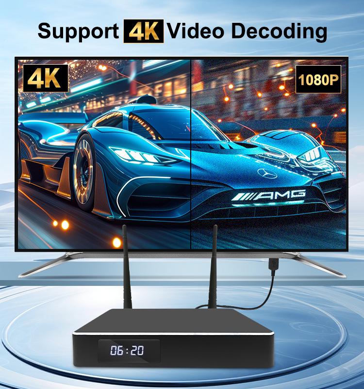 Jingchen ZX4 4K Android Box with Dual-Band WiFi 6 & BT 5.2