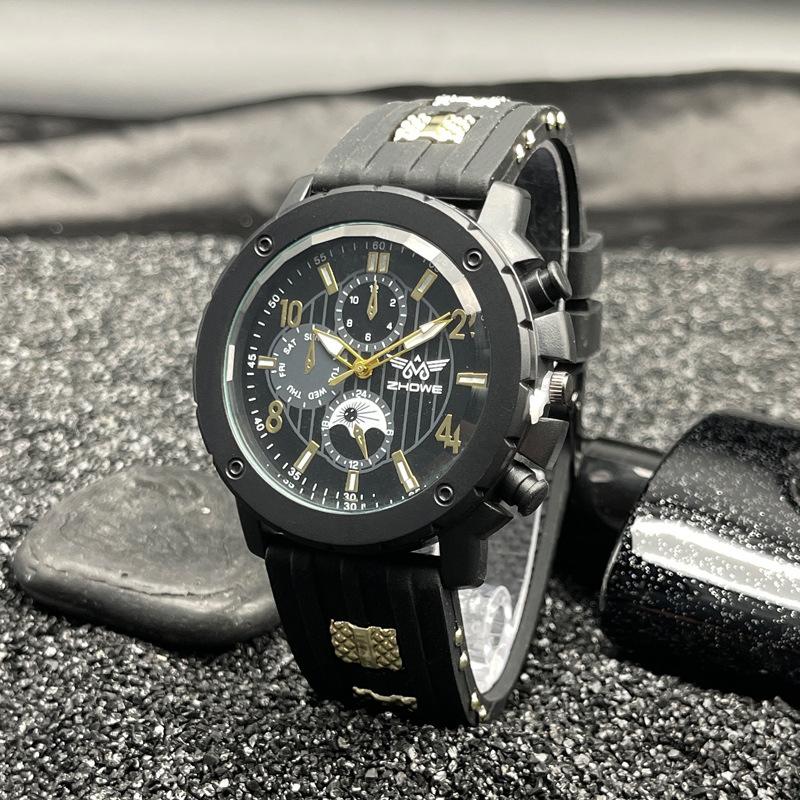 JYL Men's Watch Student Large Dial Business Silicone Strap