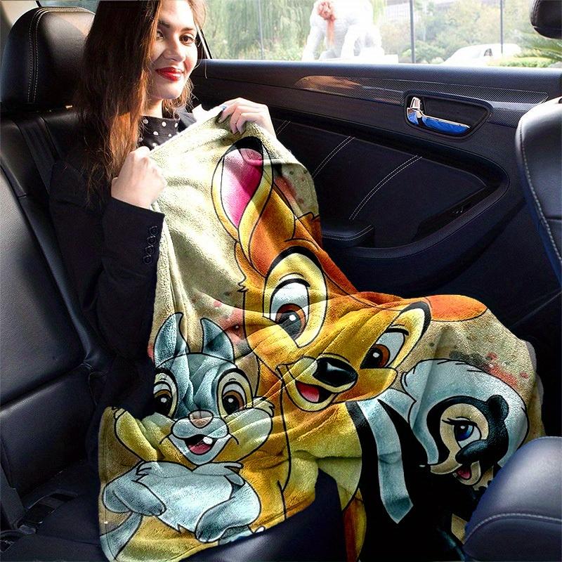 1 pezzo, Coperta Plaid Bambi, Tamburino e Signorina Coniglietta, Arredamento Casa, Copridivano, Esterno, Regalo per Amici, Plaid in Flanella, Camera da Letto, Soggiorno, Viaggio