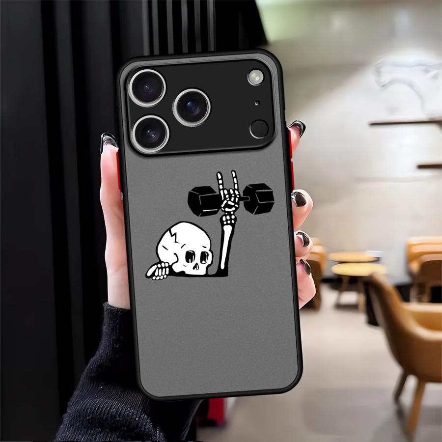 Cartoon Skull Case for iPhone 17 Pro Max 7 8 SE 11 13 Mini 16 Plus 14 15 XS XR Air 12 Funda Back Phone Cover