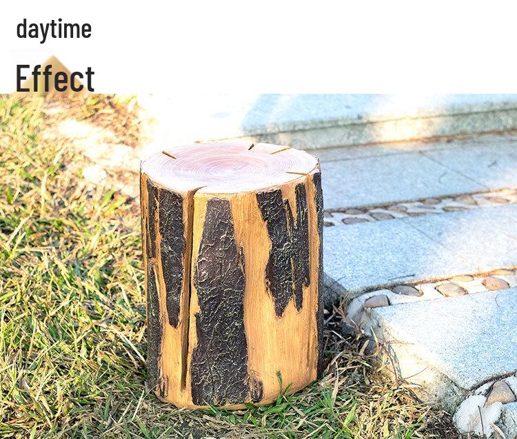 Solar-Powered Outdoor Waterproof Tree Stump Garden Light