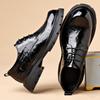 Fashion British Platform Cowhide Business Dress Shoes for Men Spring Autumn Designer Men's Brogue Shoes Fashion Light Wedding Shoes Male