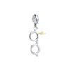 Sterling Silver Lightning Bolt and Glasses Slider Charm
