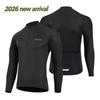 Summer Men's Long Sleeve Cycling Jersey, Half Zip Breathable Mesh Bike Shirt, Fluorescent High Visibility Road Biking Top